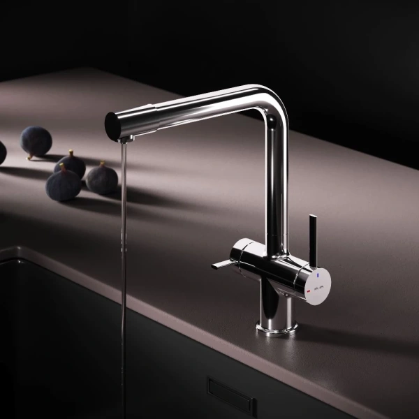 смеситель для кухни am.pm func f8f05700 coolstart, с подключением к фильтру, хром