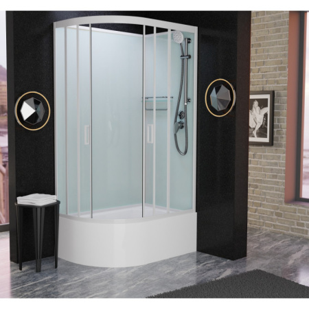 душевая кабина frank f412/2r white правая без крыши 120х80