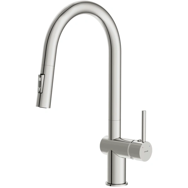 смеситель для кухни cersanit brasko a64841 с выдвижным изливом, хром