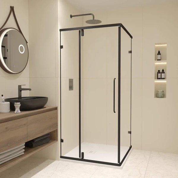 Душевой уголок RGW Classic CL-035-B 90х90x185, профиль матовый черный, стекло прозрачное