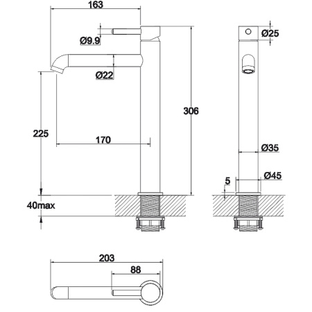 смеситель для раковины whitecross y brushed nickel y1212nib брашированный никель