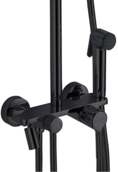 душевая система 200 мм haiba hb24814-7 черный матовый