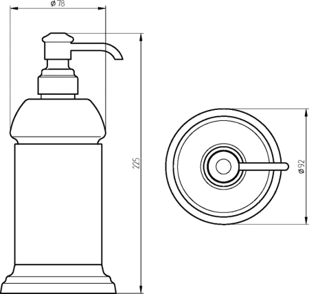 дозатор для мыла migliore mirella 17166 бронза