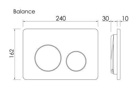 клавиша для инсталляции ceramicanova balance square cn12-002m хром матовый