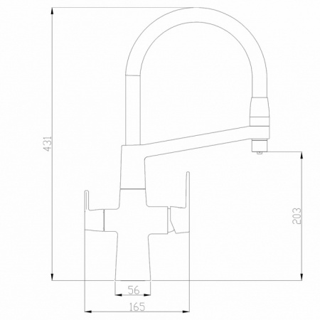 смеситель для кухни zorg steel hammer sh 818-6 cr