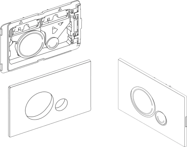 кнопка для инсталляции belbagno sfera bb014-sr-bianco цвет белый