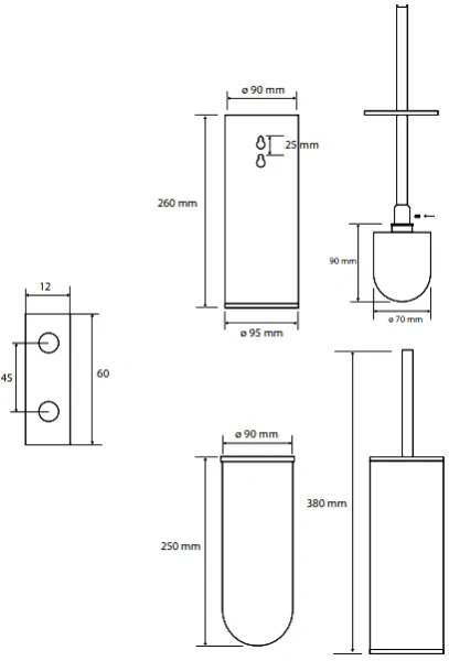 Ёршик для унитаза Bemeta Coral 158313067