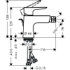 смеситель hansgrohe talis e 71720700 для биде, с донным клапаном, белый матовый
