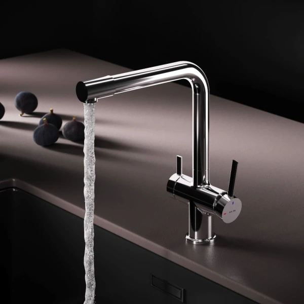 смеситель для кухни am.pm func f8f05700 coolstart, с подключением к фильтру, хром