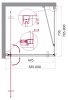 душевой уголок belbagno marmi 80х100 marmi-ah-1-80/100-c-cr профиль хром, стекло прозрачное