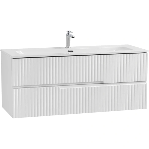 тумба под раковину cezares duet duet-n-1200-2c-so-bo 120 см, подвесная, bianco opaco