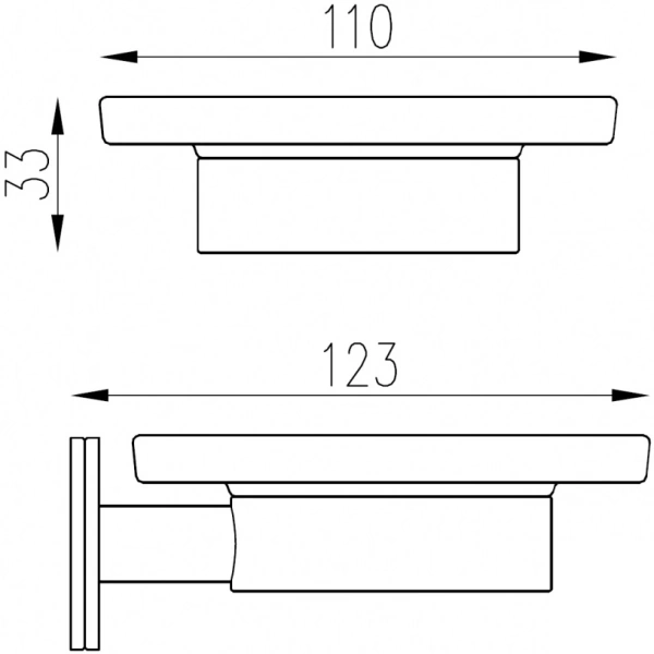 Мыльница Abber Pol 316 AA1958BRG настенная, розовое золото матовый