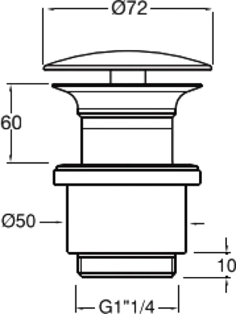 донный клапан для раковины gsi pillv