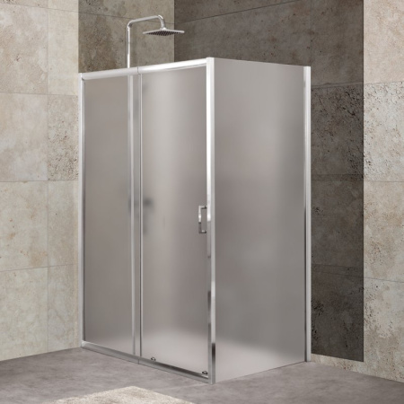 душевой уголок belbagno unique 125х100 unique-ah-1-110/125-100-c-cr профиль хром, стекло прозрачное