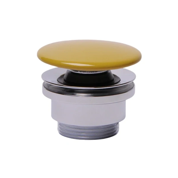 Донный клапан Plumberia Selection Ixo ceramica XO212SN для раковины, без перелива, глянцевый сенапе