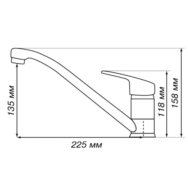 смеситель для кухни акватон аркос 1ax001fcxx210