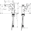 смеситель для раковины с донным клапаном hansgrohe talis e 71754670