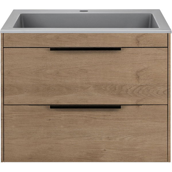 тумба под раковину vincea chiara 2d 60 vmc-2c2600no подвесная n.oak