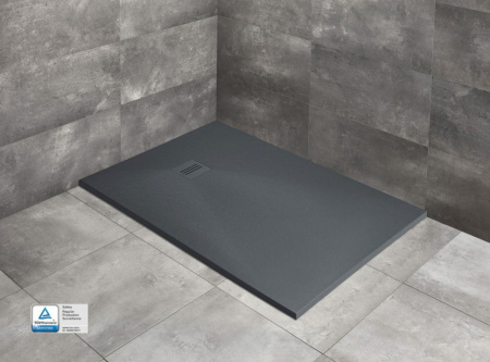 душевой поддон из литьевого мрамора 120×80 см radaway kyntos f anthracite hkf12080-64