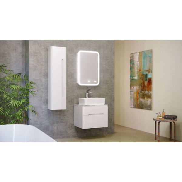 зеркальный шкаф 50,8x75,6 см белый r jorno bosko bos.03.50/w