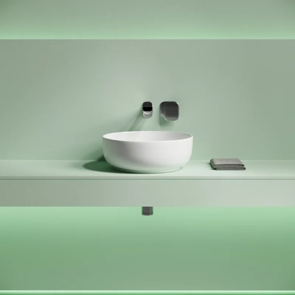 накладная раковина ceramicanova taycan cn12003 38 глянцевая белая