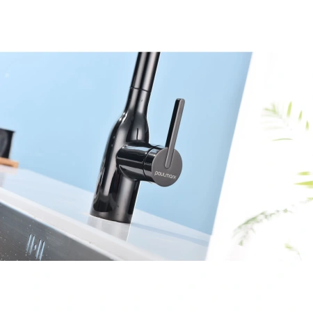 смеситель для кухни с подключением к фильтру paulmark viper vi213105-gb, цвет вороненая сталь