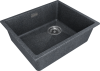 кухонная мойка 555 мм paulmark lumi 55uni-skew lu55sk-dg, it-granit, цвет графит.