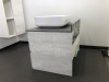 тумба с раковиной comforty прага 75 00-00004199 подвесная дуб белый