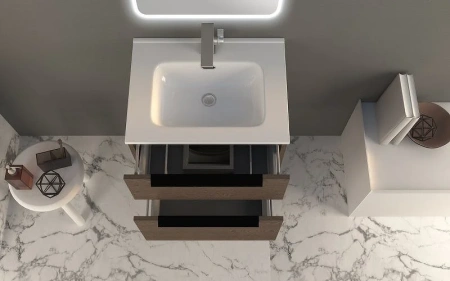 тумба под раковину cezares urban 74 55158 подвесная frassino scuro без ножки и боковой полки