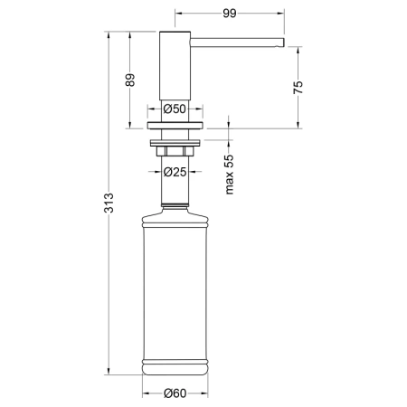дозатор timo saona 13139/19 встраиваемый, розовое золото