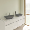 раковина villeroy & boch loop & friends 4a4901i4 накладная, 56x38 см, graphite c ceramicplus