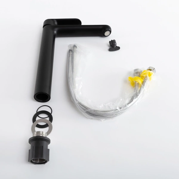 смеситель для раковины cezares stylus stylus-lc-nop-w0 без донного клапана, черный матовый