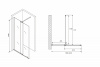 душевая перегородка abber komfort 120 ag09120 профиль хром, стекло прозрачное
