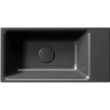 раковина gsi nubes 9637026 подвесная, 50x25 см, ardesia opaco (черный матовый)