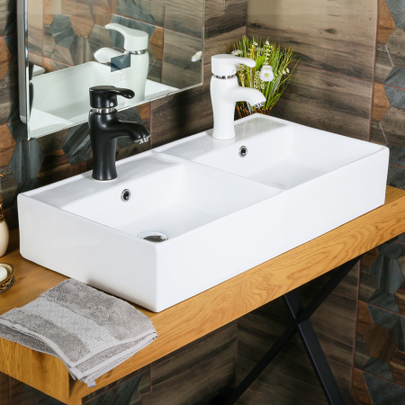 накладная раковина в ванную melana 7063bdb-805 двойная