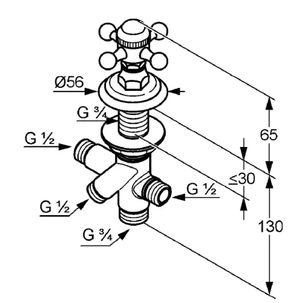 переключатель на 2 положения kludi adlon 518480520