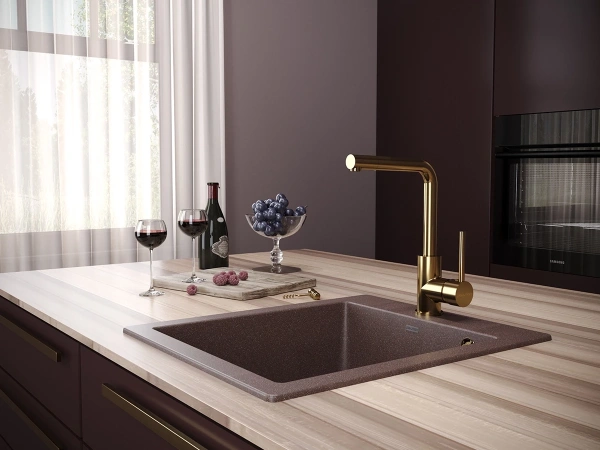 смеситель для кухни paulmark honner ho212018-g золото