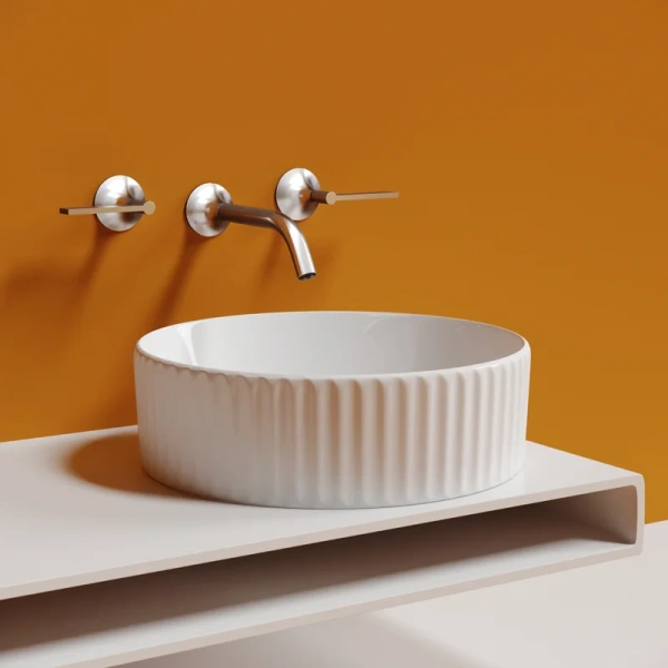 раковина ceramicanova element cn6057 накладная, ø36 см, белая