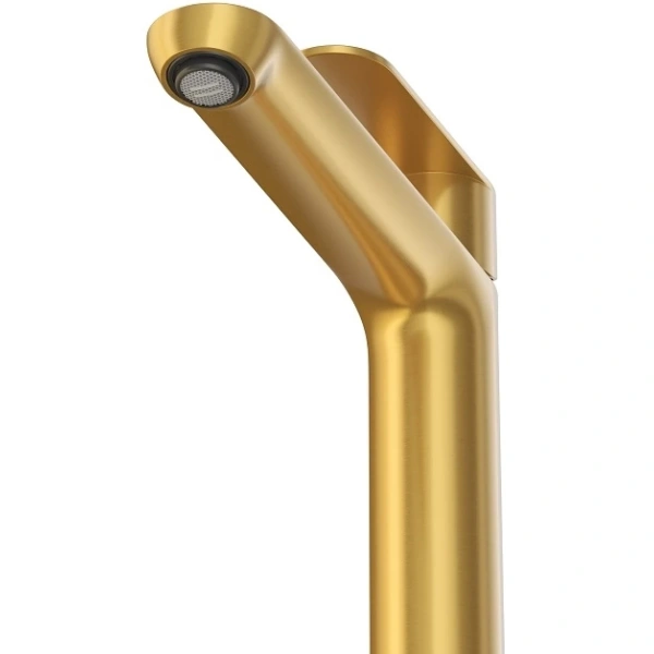 смеситель для раковины cezares stylus stylus-lc-boro-w0 без донного клапана, золотой матовый