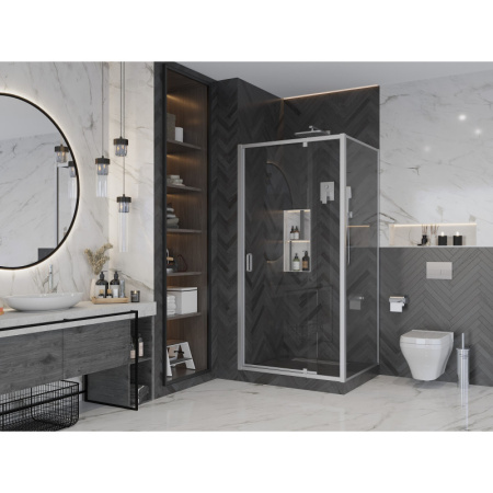 Душевой уголок Ambassador Elysium 100x90 111021104KX-90KX профиль хром, стекло прозрачное