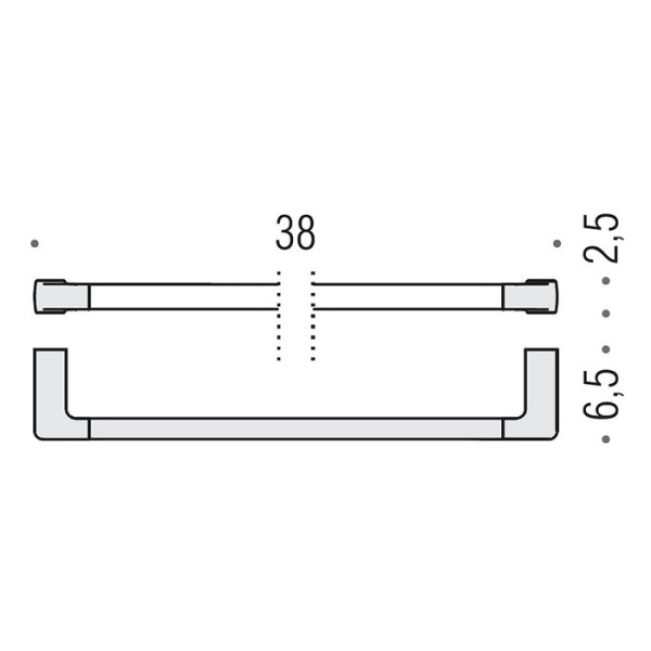 Полотенцедержатель 38 см Colombo Design Lulu B6209.HPS, PVD золото