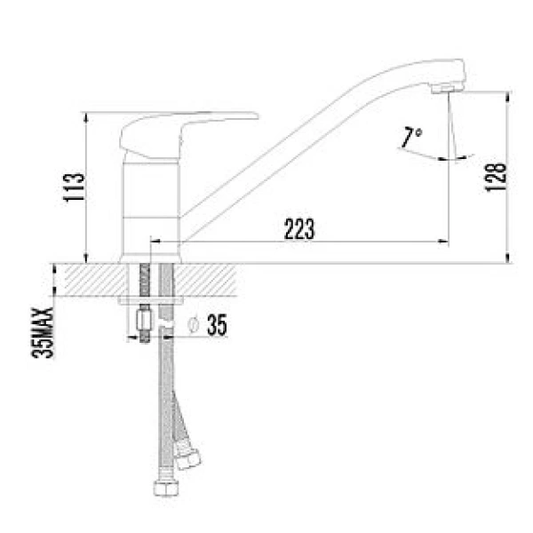 смеситель для кухонной мойки, бежевый lemark pramen lm3304fl104