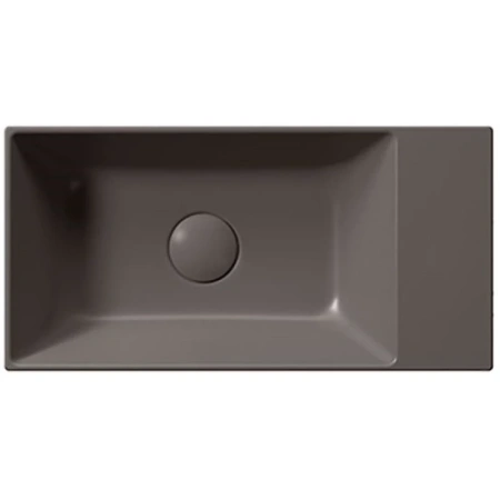 раковина gsi kube x 9486016 подвесная, 50x25 см, коричневый матовый