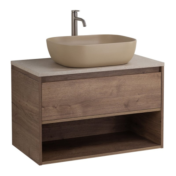 раковина-чаша belbagno 50 bb1302-h311 серая матовая
