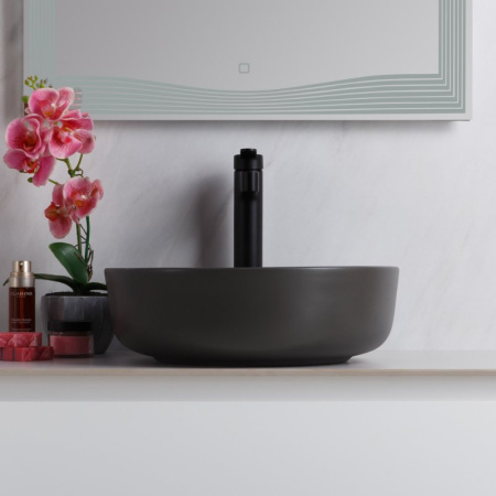 раковина-чаша belbagno 41 bb1315-h301 черная матовая