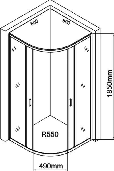 душевой уголок aquanet se-800q 80×80, узорчатое стекло