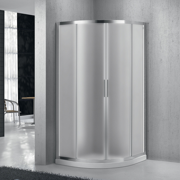 душевой уголок belbagno sela 90х90 sela-r-2-90-p-cr профиль хром стекло рифленое