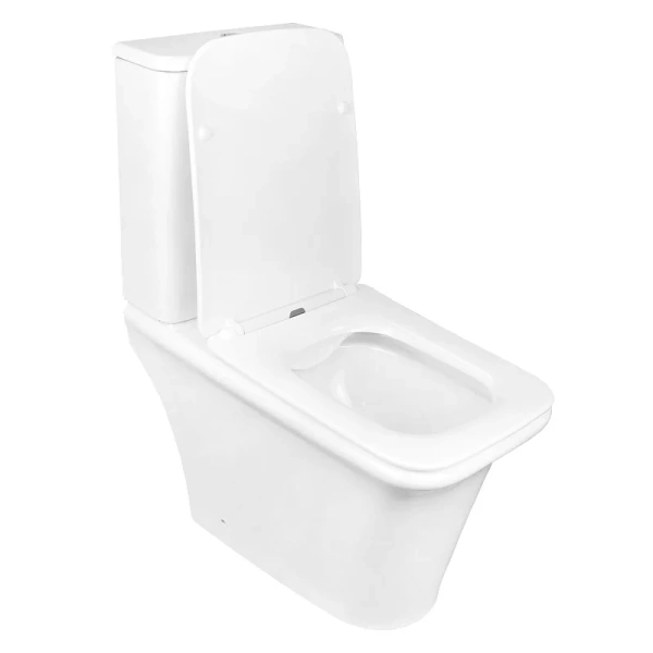 унитаз компакт azario avero az-3121 напольный, безободковый, с бачком и сиденьем микролифт, 63х38.5х82 см, белый