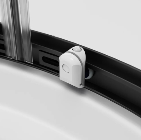 душевой уголок am.pm x-joy twin slide 90×90 w88e-205-090bt64 профиль черный матовый, стекло прозрачное