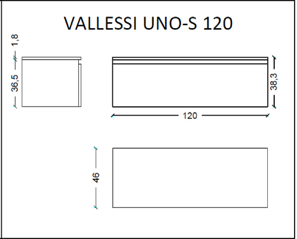 тумба boheme armadi art vallessi uno-s 120 897-120-a mat подвесная антрацит матовый